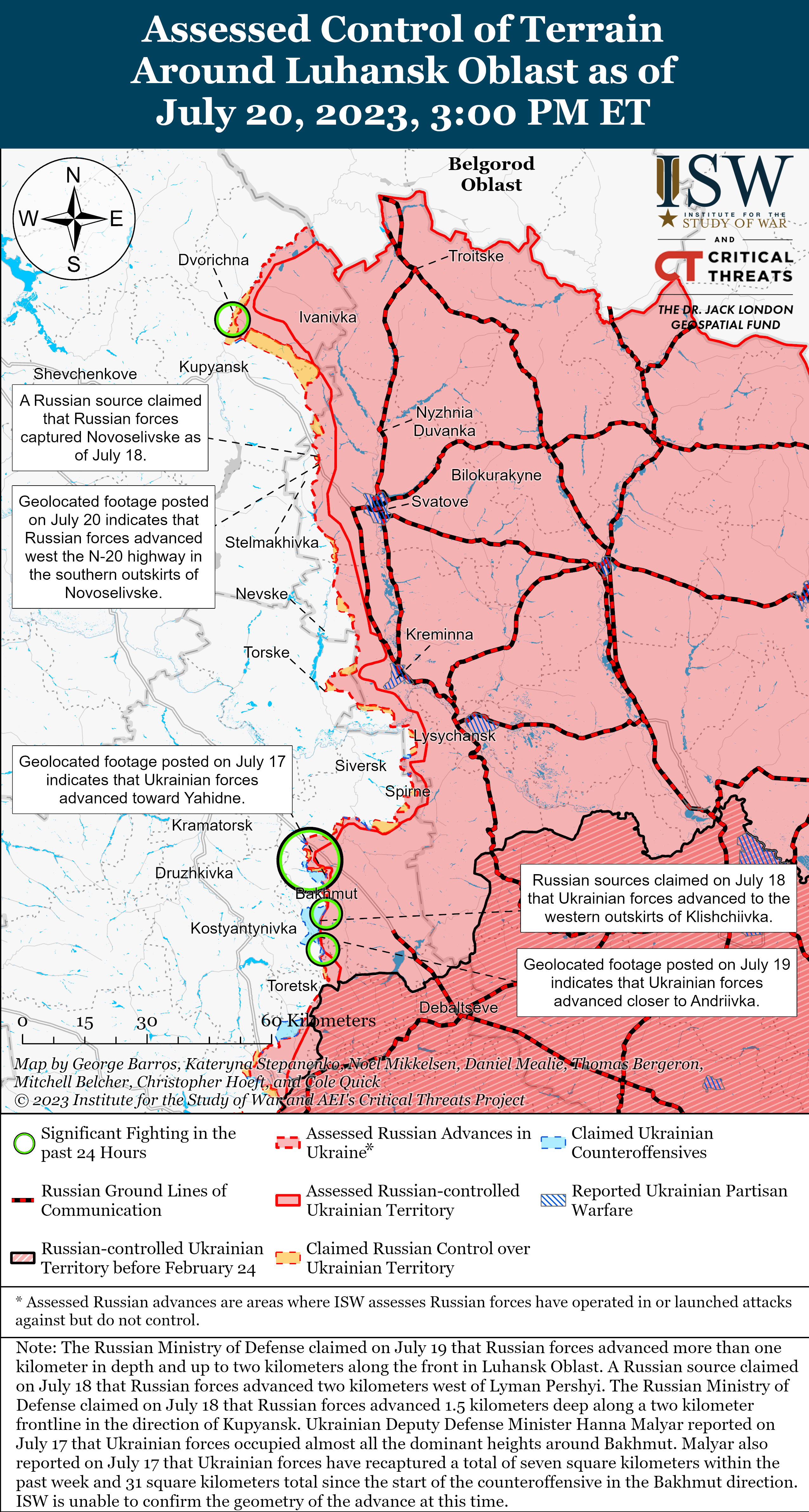 Ukrainian Forces make gains in Zaporizhzhia and Bakhmut fronts, battles intensify - ISW reports